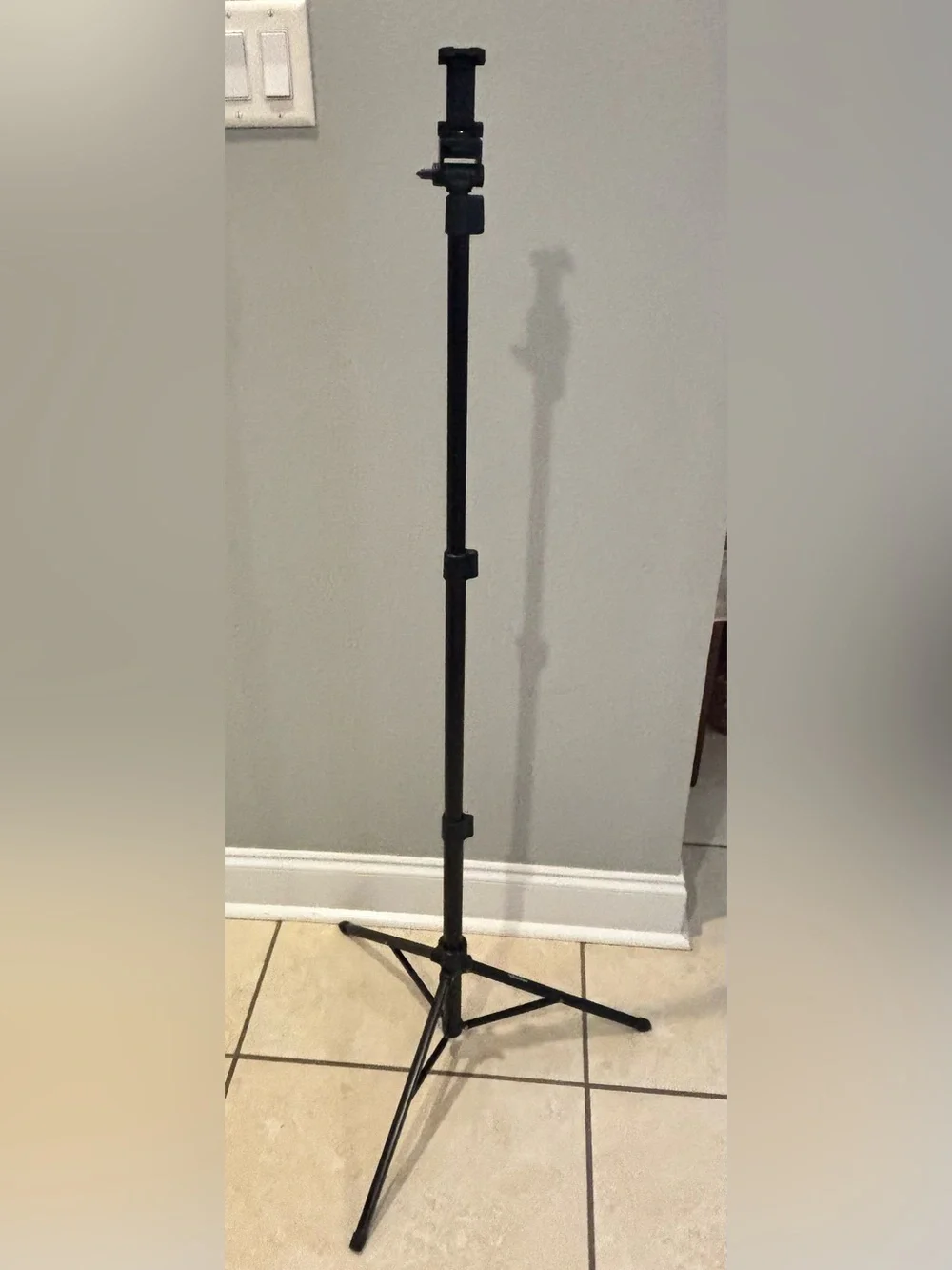 Adjustable Black Floor Lantern Stand - Modern Home Accent